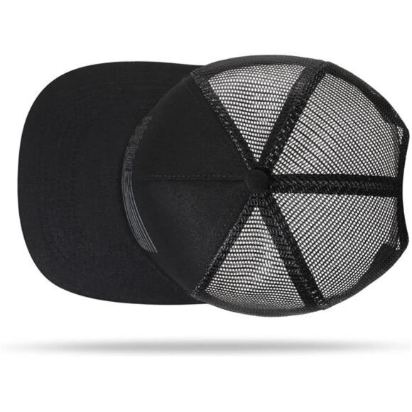 American flag snapback trucker hat flat bill adjustable baseball cap mesh back - Picture 6 of 7